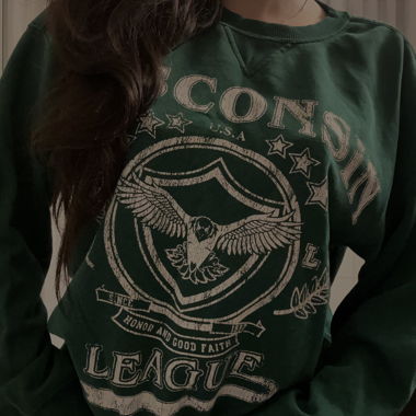 Felpa verde Wisconsin League