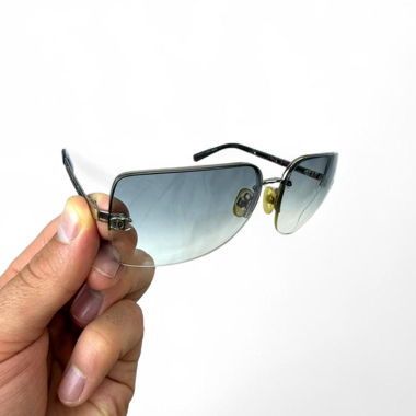 Lunettes de soleil sans monture vintage Chanel à verres dégradés