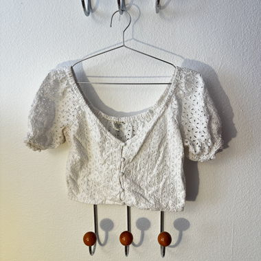 White Lace Flower Top