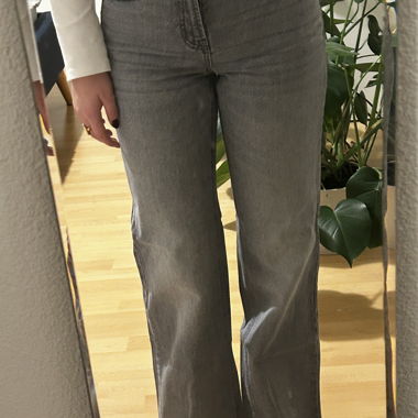jeans straight leg grigi