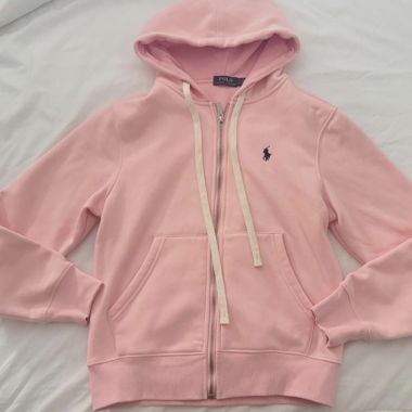Felpa Polo rosa con zip
