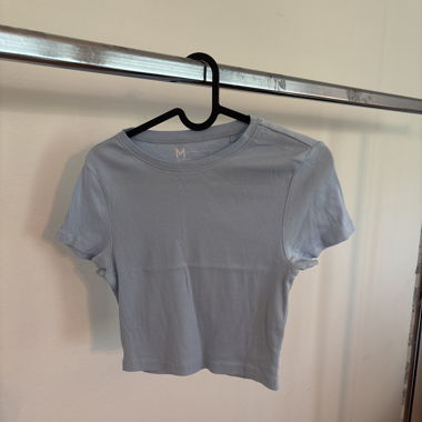 Light Blue Ribbed Tank Top