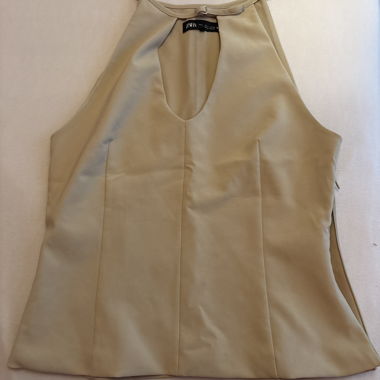 Beiges ärmelloses Top