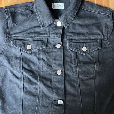 Veste en jean noire