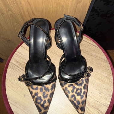 Leopard Print Slingback Heels