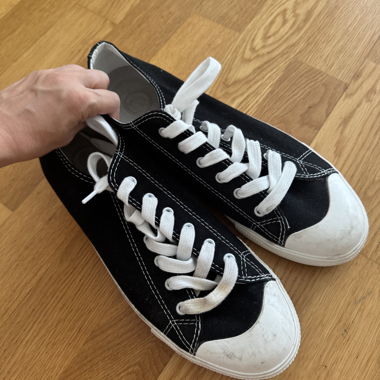 Black and white Muji Sneakers