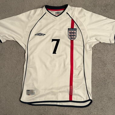 Maglia Inghilterra Beckham 7 Umbro 2001-2003