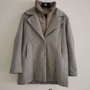 Cappotto in lana Cinque con inserto in poliammide frontale