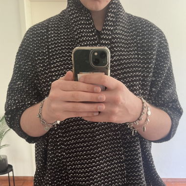 Poncho with special pattern