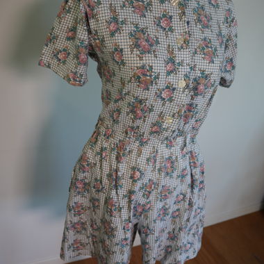 Floral Vintage Short Overalls