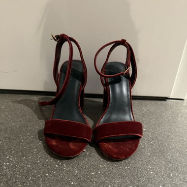 Sandro velvet heels 