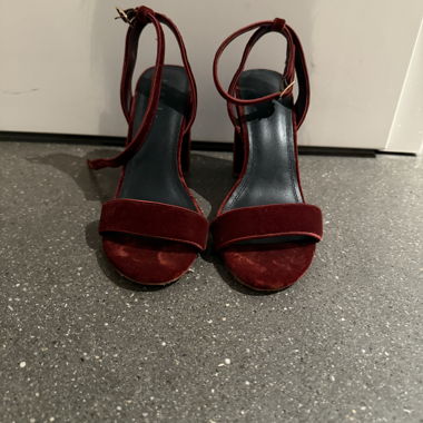 Sandro velvet heels 