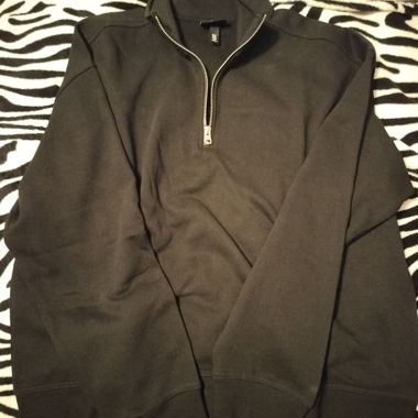 Felpa con zip nera H&M
