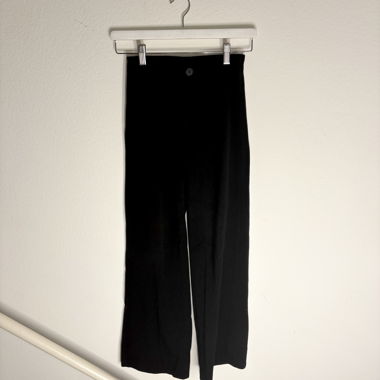 high waist stoffhose schwarz