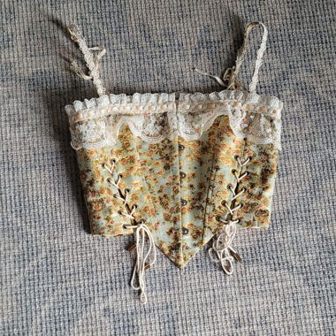 Vintage Corset Top mit Spitze Lacemade