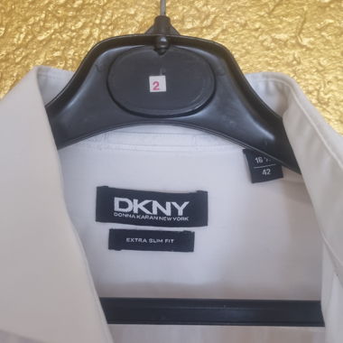 DKNY weisses Herrenhemd Extra Slim Fit