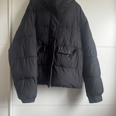 Black Puffer Jacket with Hood