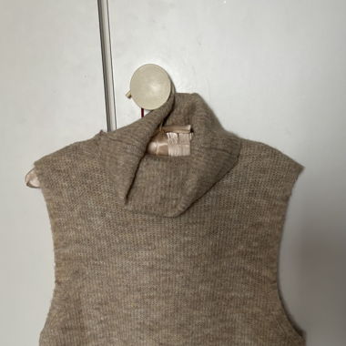 Ribbed Sleeveless Turtleneck Dress
