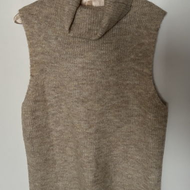 Ribbed Sleeveless Turtleneck Dress