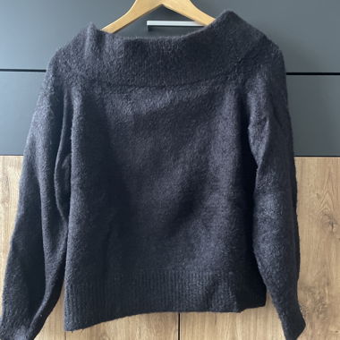 Pull noir en maille