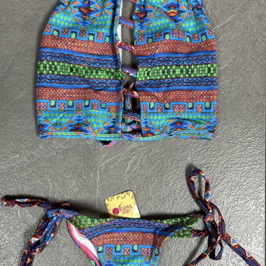 Bikini deux pièces imprimé multicolore