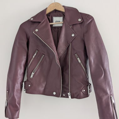 Giacca biker in ecopelle bordeaux Pimkie XS