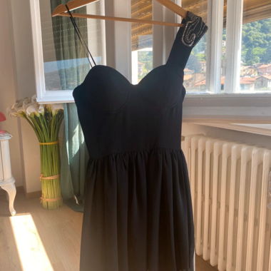 Black Dress with Jewel Strap