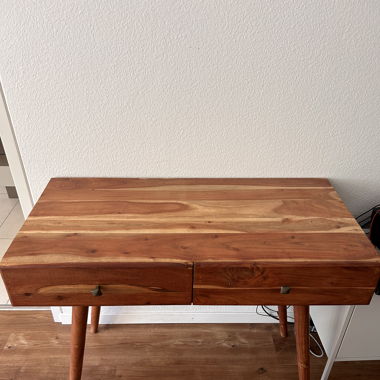 Bureau 100x50x76cm Bois d'acacia Solide