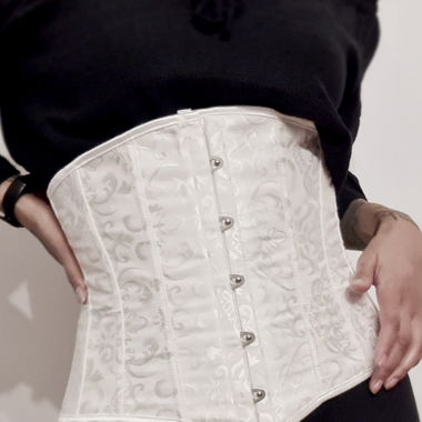 Embroidered underbust corset