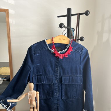Leichte oversize Jeans Jacke von Zara