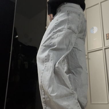 light blue baggy jeans