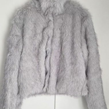 Grey faux fur jacket Chicorée Size S