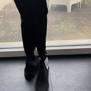 Zara Black Knee-High Boots