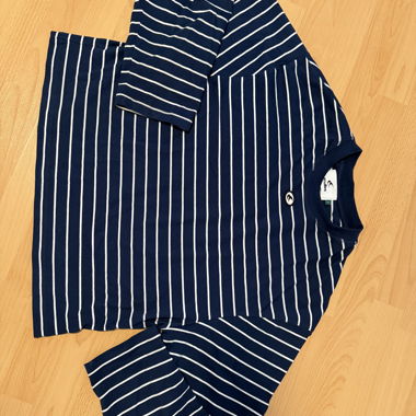 Striped Long-Sleeve Shirt blue-white