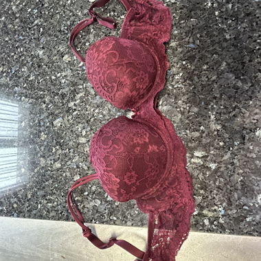Burgundy Lace Bra