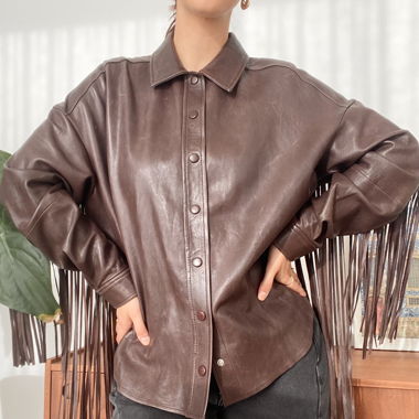 Leather jacket / shirt - XS