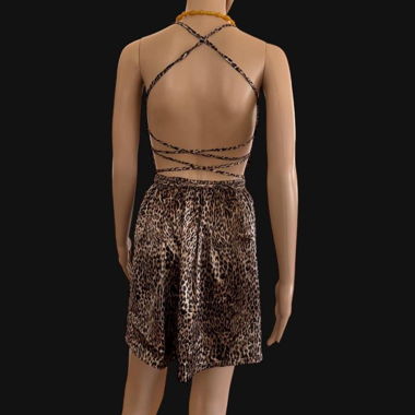 Robe à imprimé léopard