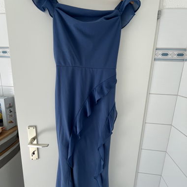 Blaue Hochzeitsgast Kleid