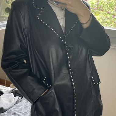 black leather jacket. beautiful black leather