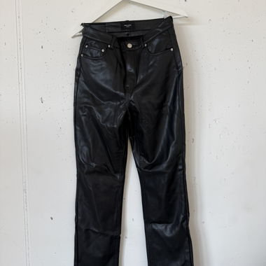 Vero Moda Denim Faux Leather Trousers