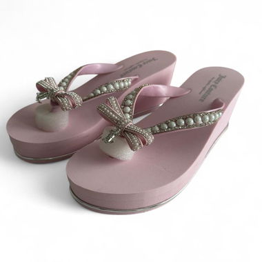Sandales à plateforme originales roses Juicy Couture