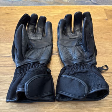 Black motorcycle gloves