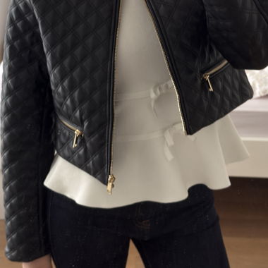 Giacca in similpelle Zara nera