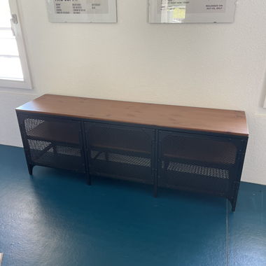 Sideboard with metal mesh doors