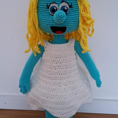 Poupée Schtroumpf au crochet
