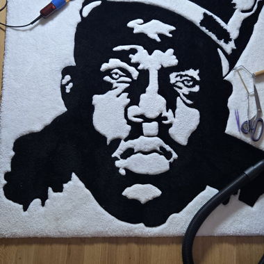 Gestufteter Teppich Portrait NOTORIOUS BIG