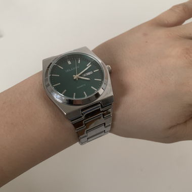 IRLANDY Orologio al quarzo verde con cinturino metallico