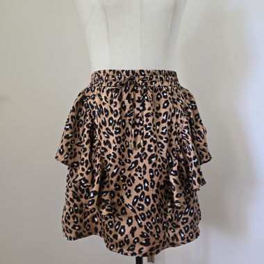 Leopardenrock mit Volants