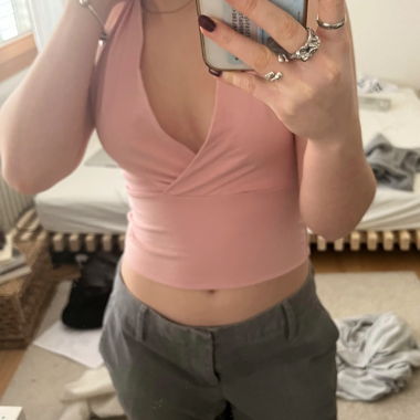 PINK HALTER TOP