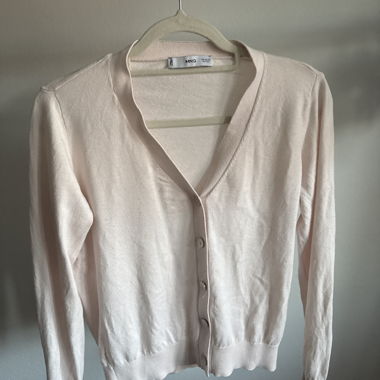 Cardigan rose pâle